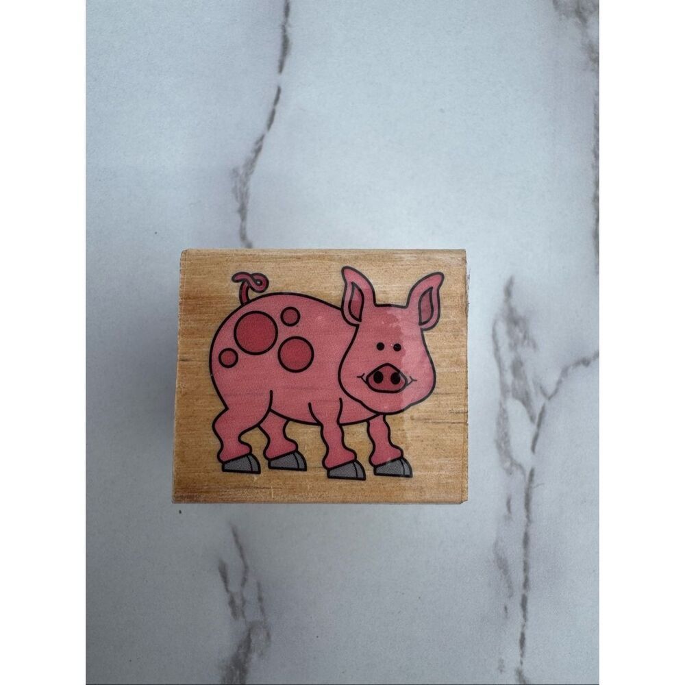 New Cartoon Pig Rubber Stamp